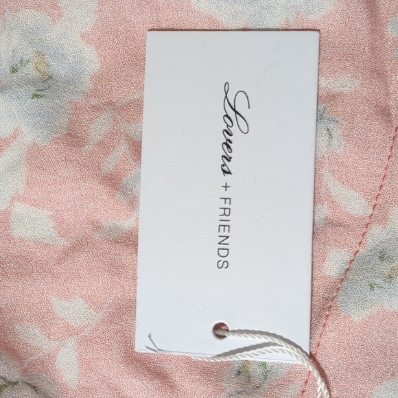 Lovers + Friends Pink & Blue Floral Crop Top xs - Picture 5 of 6